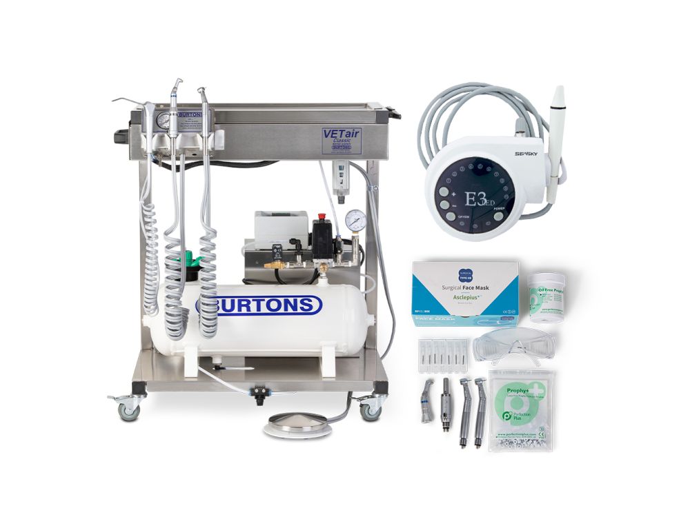Burtons VETair Classic Mobile Dental Unit With Starter Kit & Scaler