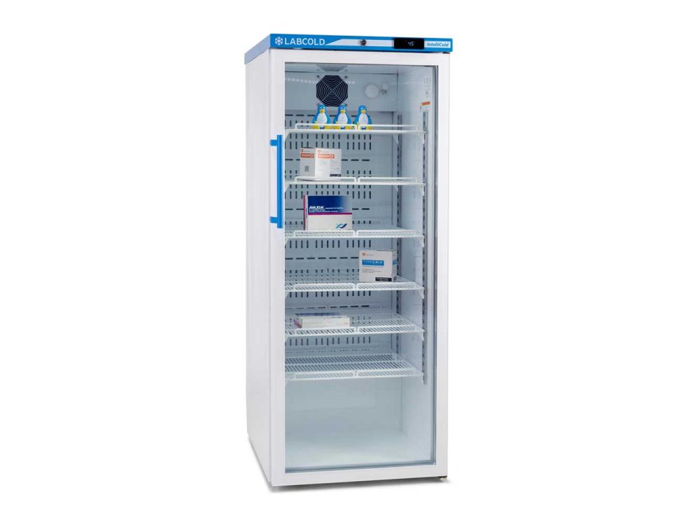 Labcold Pharmacy Glass Door Free Standing Refrigerator - 340L