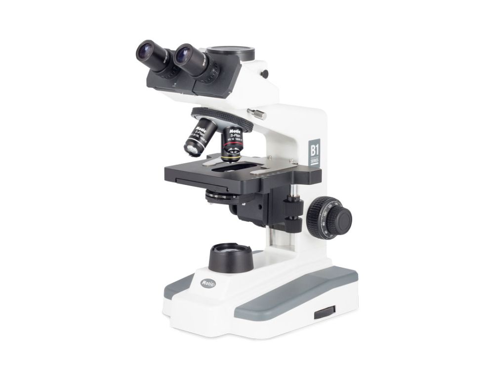 Motic B1223 Elite Trinocular Microscope Includes: x4, x10, x40, x100(Oil) Semi Plan - Clearance