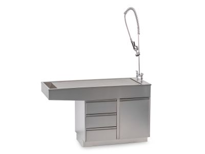 Burtons Small Stainless Steel Tub Table - for Felines 