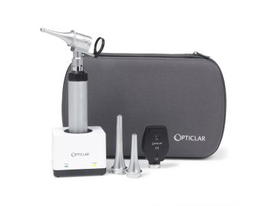 Opticlar Diagnostic Desk Set - with Ophthalmoscope and Slit Otoscope - Single Dock