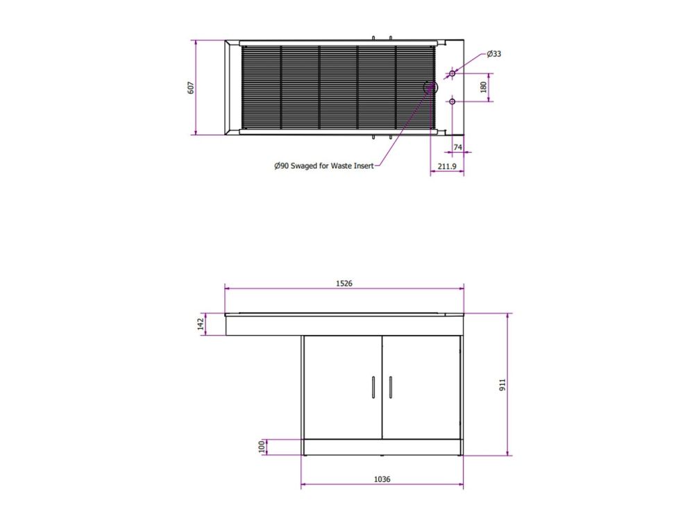 Burtons Square-end Tub Table