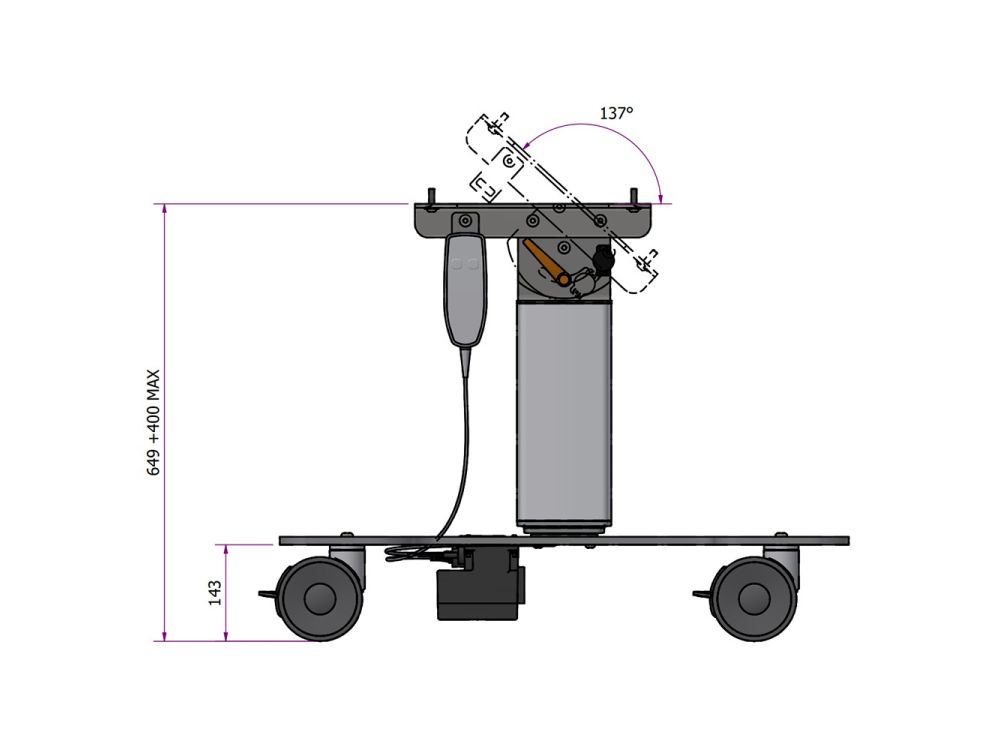 Burtons Pro-Lift Mono Table